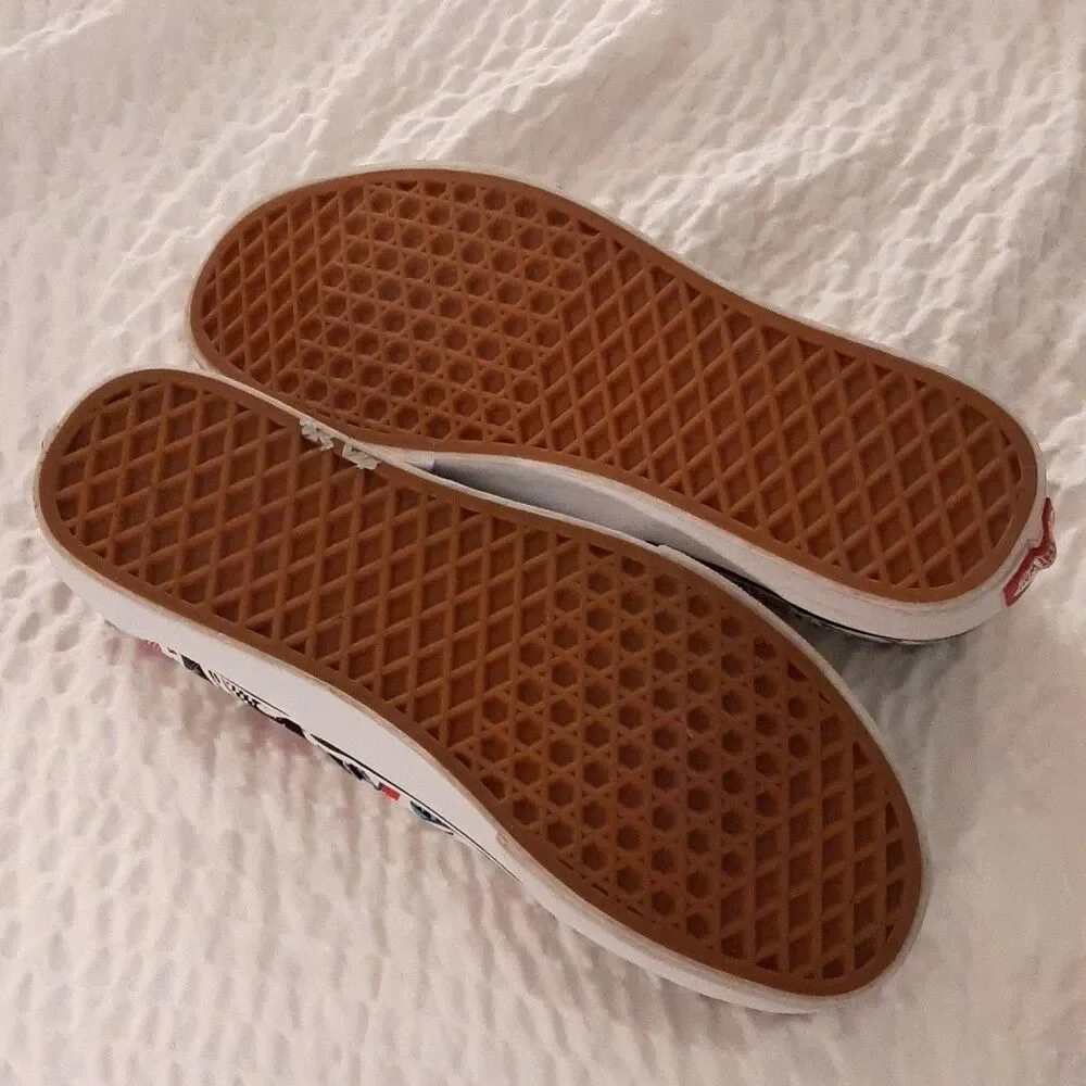 Vans Off The Wall Slip-On Shoes Multicolor Men Size 8.5 Stickers Skateboard - Picture 9 of 9